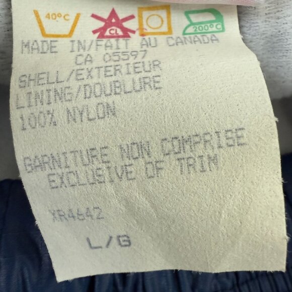 Pace Setter Vtg Polar Bear Zip-Leg Track Pants Women’s Large Blue Nylon Canada - Picture 11 of 12